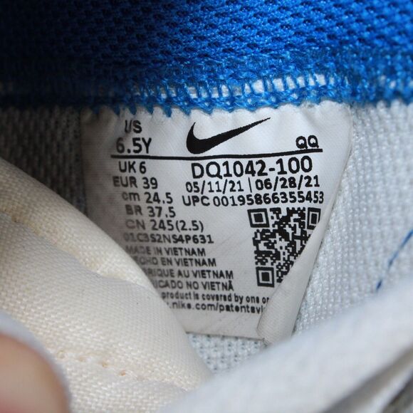 Nike Blazer Mid 77 Jumbo Sneakers Youth 6.5 White Yellow Blue Retro High Top - Picture 11 of 11